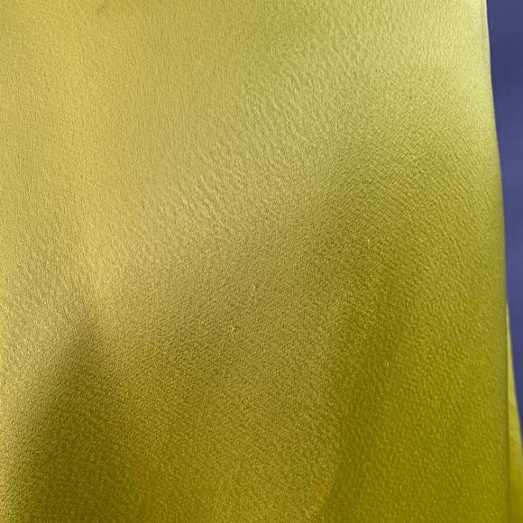 MSGM Size S Yellow Polyester Layered A-Line V-Neck Dress - Picture 4 of 10